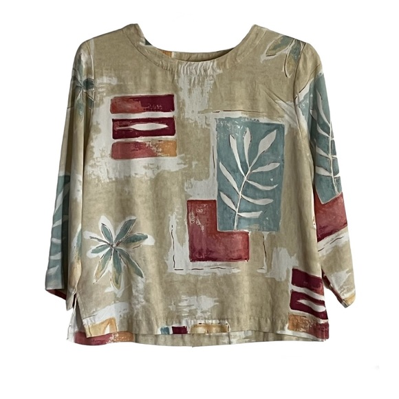 Hot Cotton • Marc Ware ~ Palm Tree Tropical Business Casual ~ Perfect Condition - Picture 1 of 14